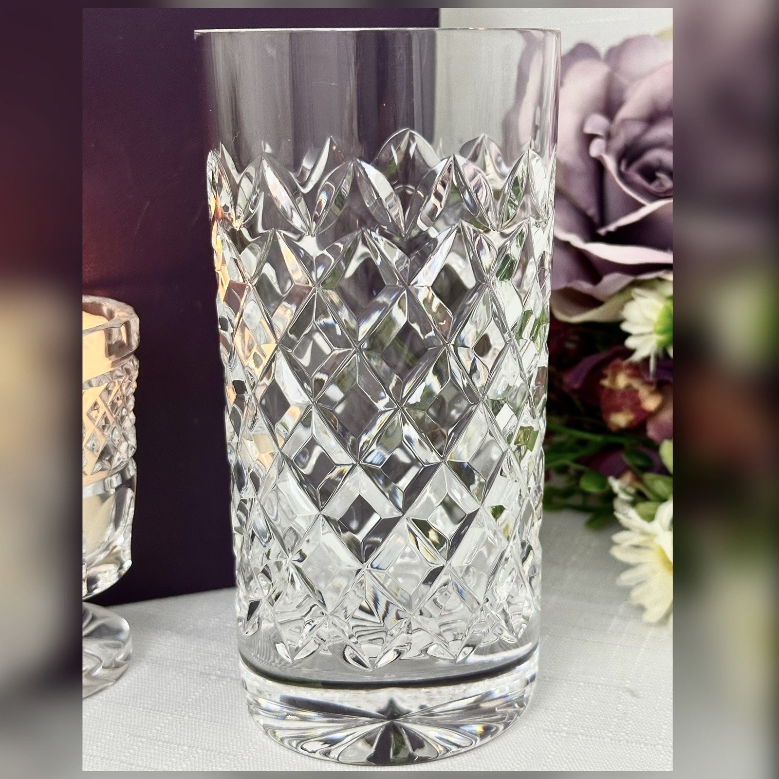 Waterford Powerscourt Crystal Highball Glass 12 Oz Barware Replacement Tumbler