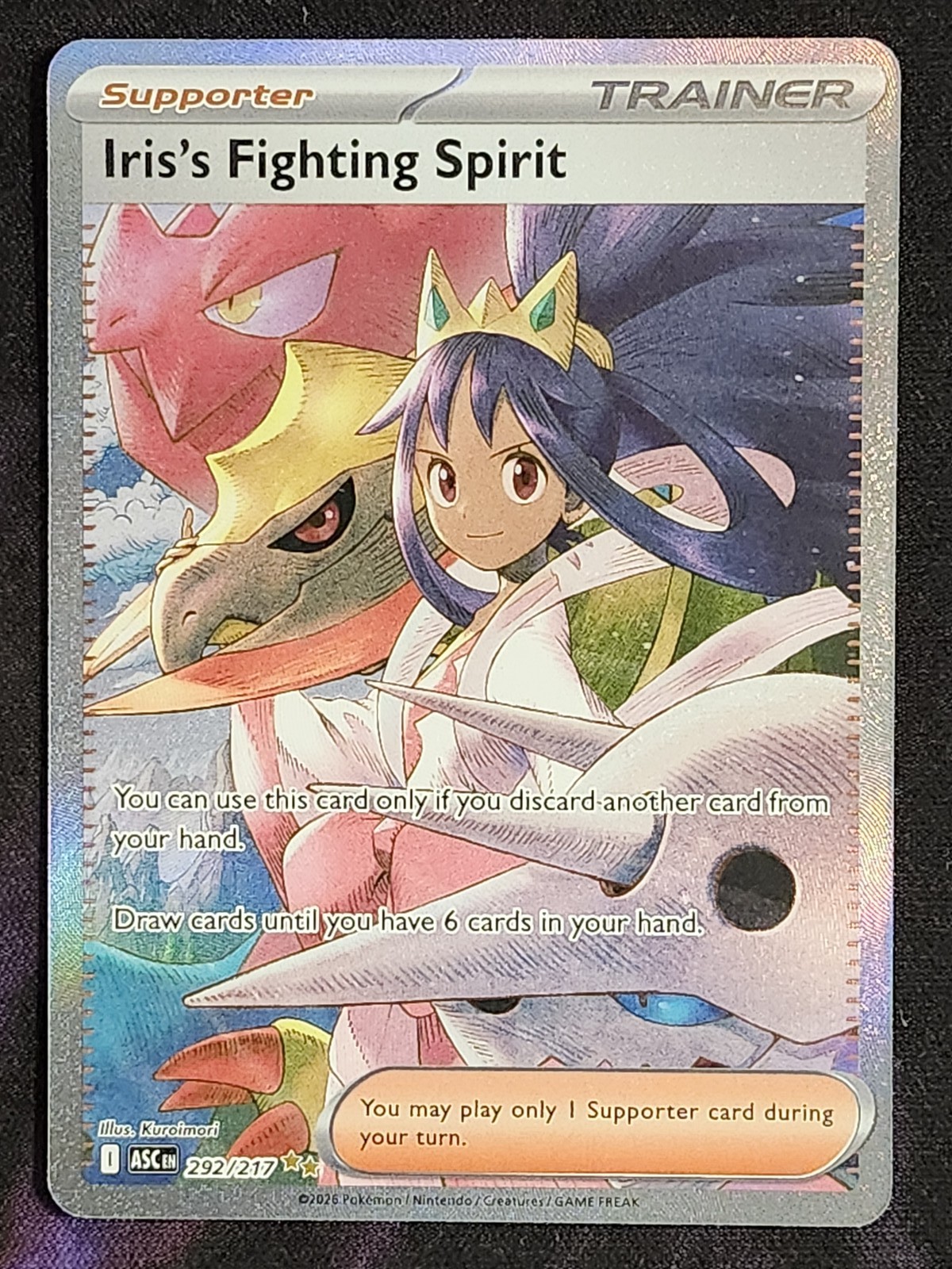 Pokemon Iris\'s Fighting Spirit 292/217 Ascended Heroes ASC