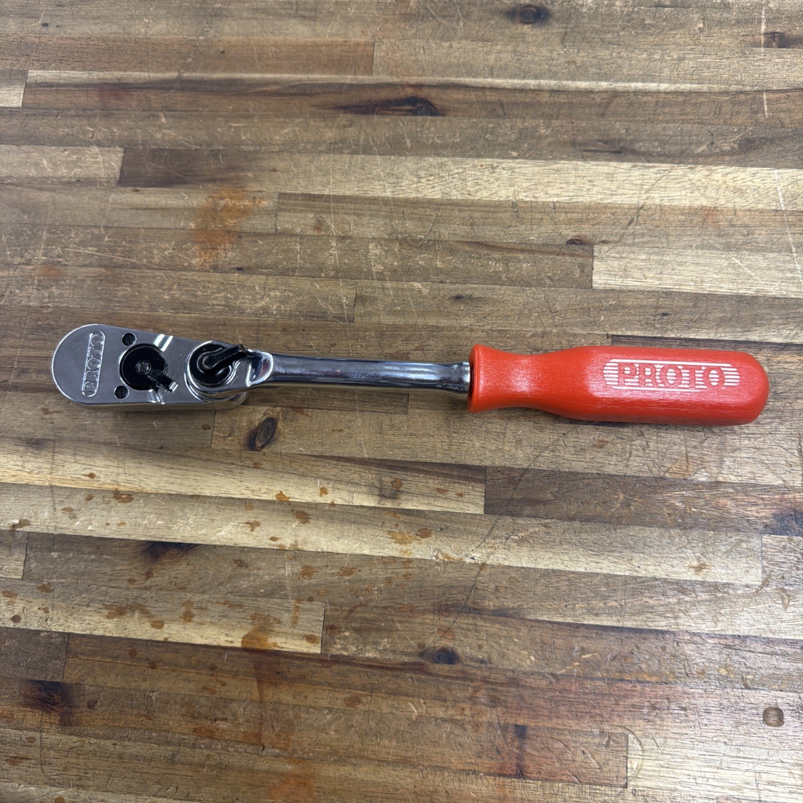 PROTO Tools 5257L 3/8” Drive Indexable Ratchet with Red Handle, USA Made PROTO Tools 5257L 3/8” Drive Indexable Ratchet with Red Handle, USA Made