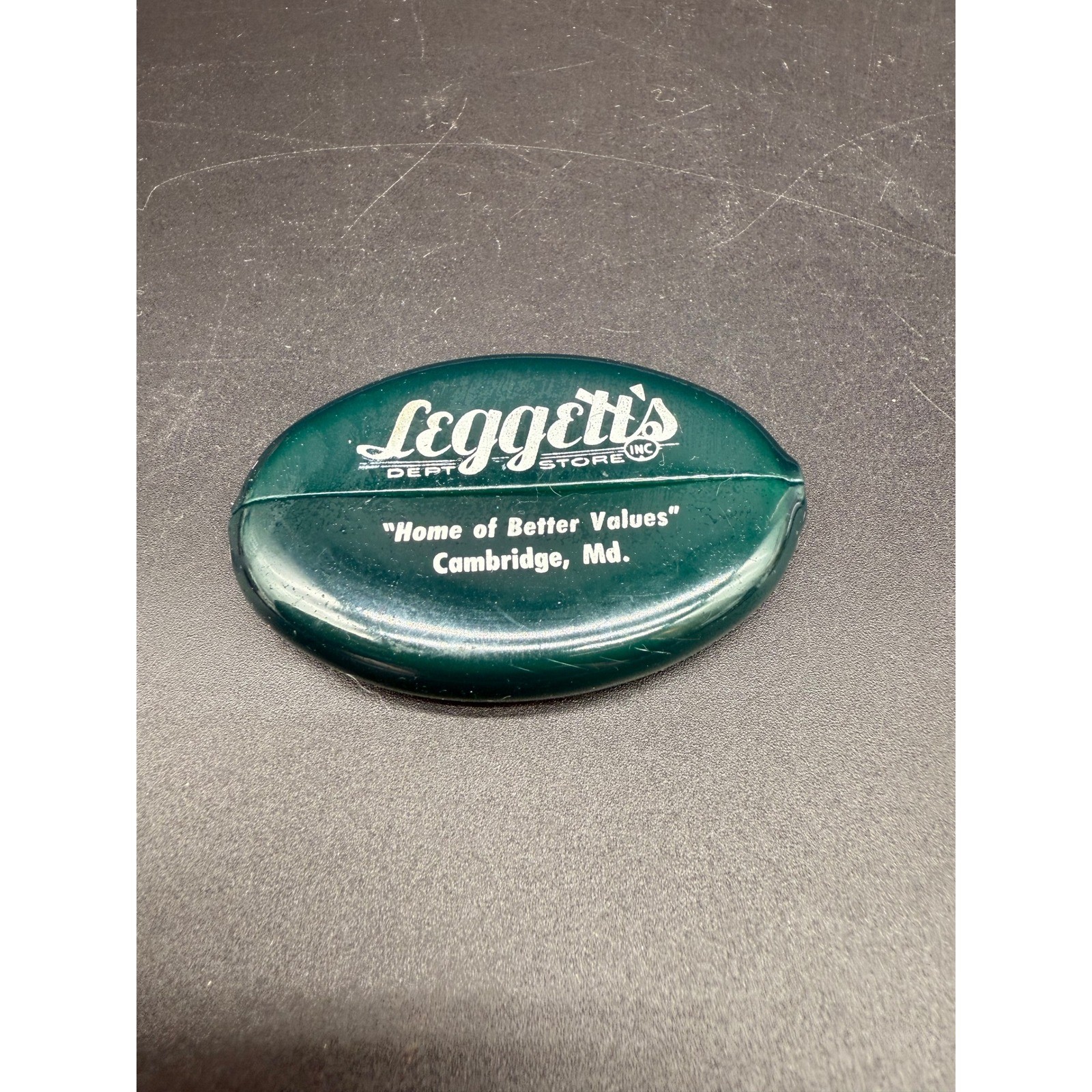 Vintage Leggett's Dept Store Coin Purse Cambridge MD Vinyl Advertising Promo