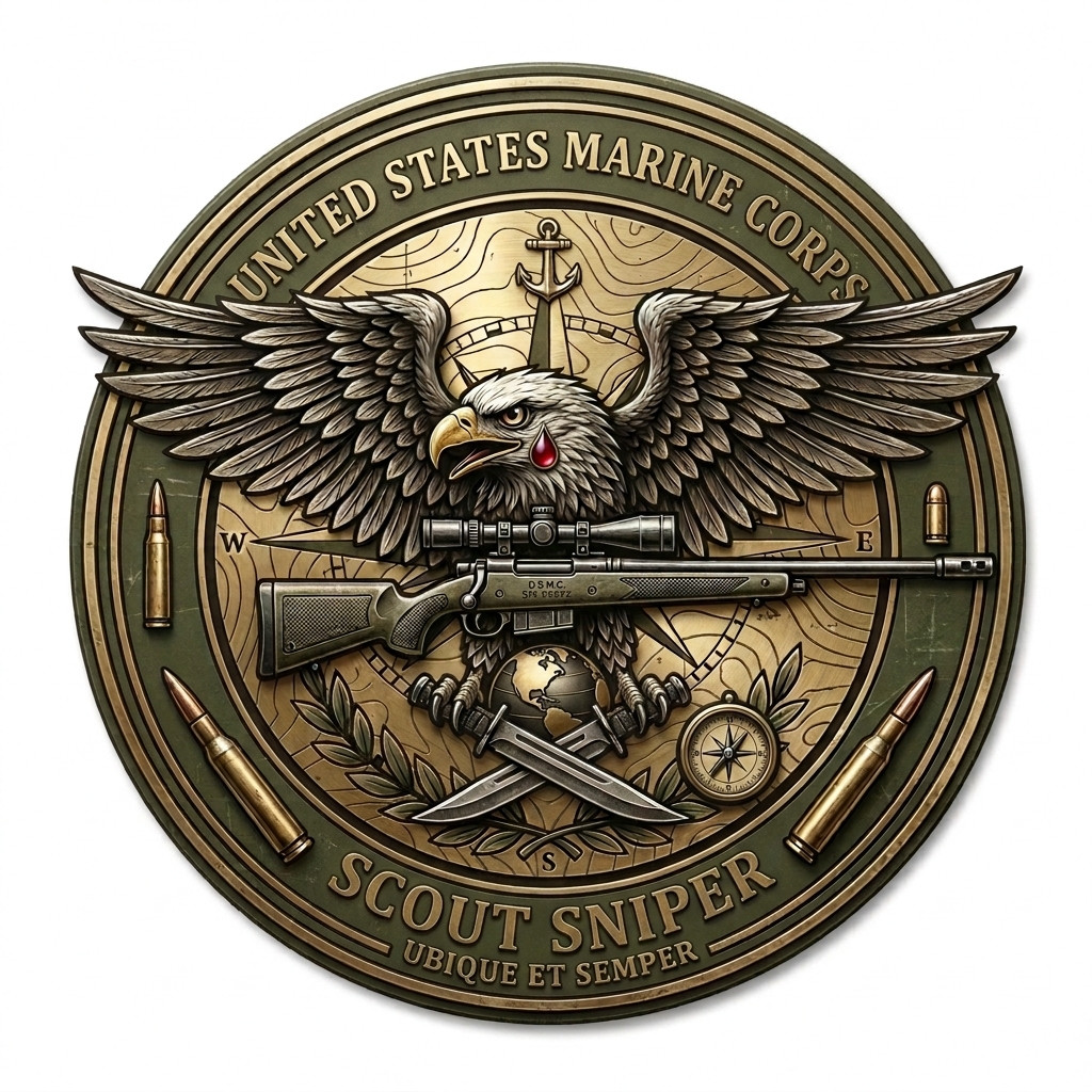 USMC Scout Sniper 0317 Veteran Gift US Marine Premium Military Graphics 4