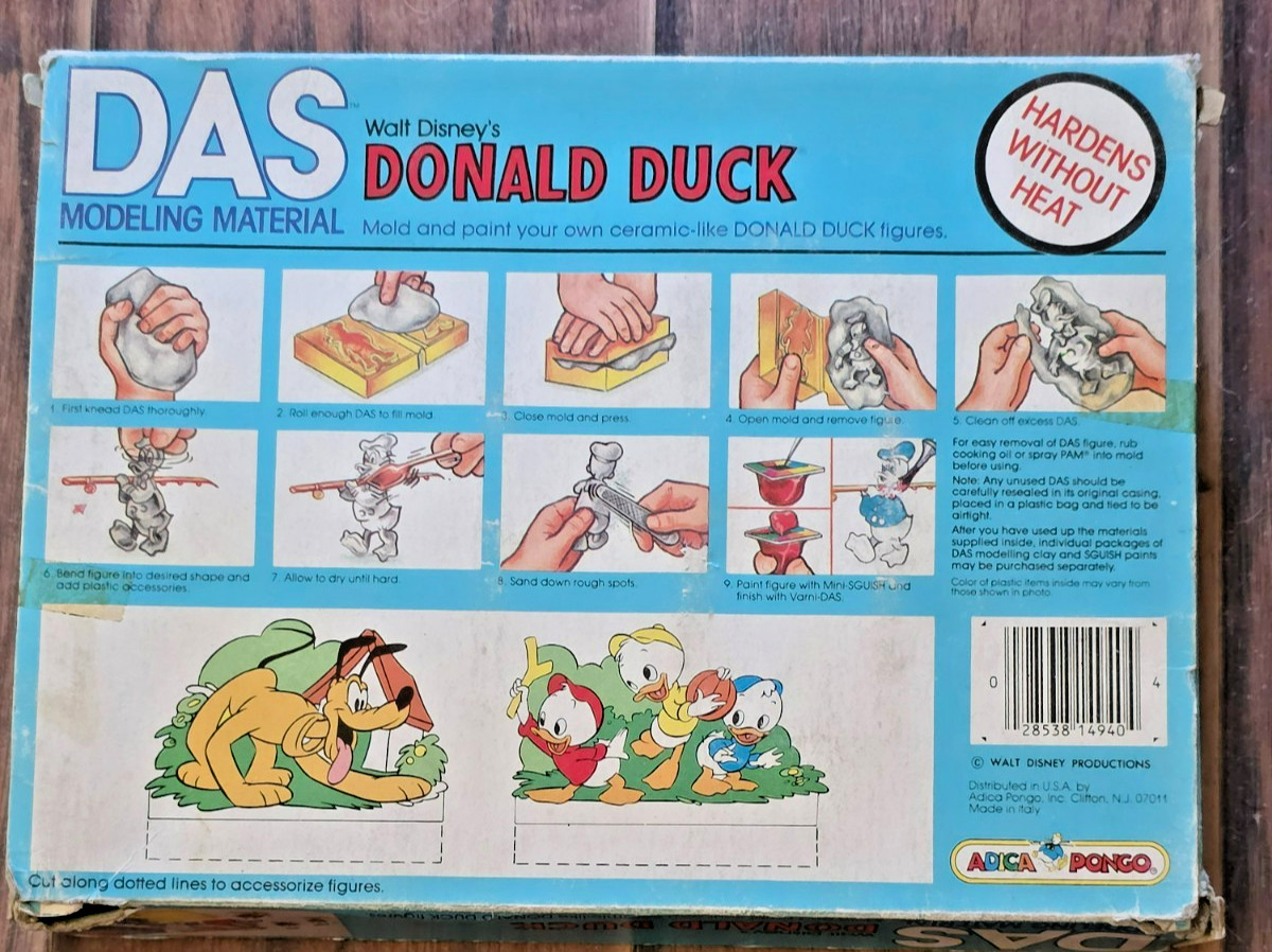 Rare Vintage DAS Modeling Material Walt Disney's Donald Duck New NIB.   DD#267