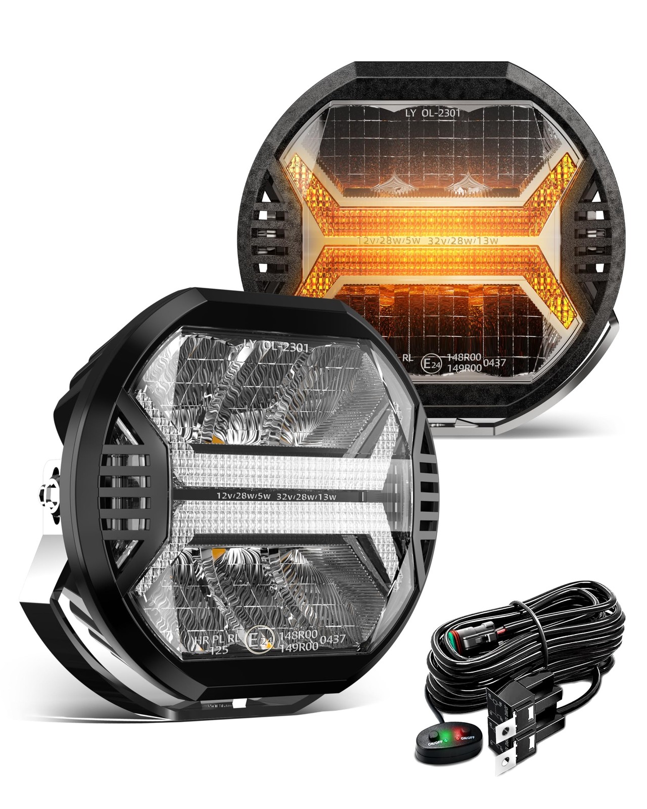 SPL Amber Led Pods Offroad Driving Lights Cube, 5.7In 12000LM, 5-3/4 SPL Amber Led Pods Offroad Driving Lights Cube, 5.7In 12000LM, 5-3/4