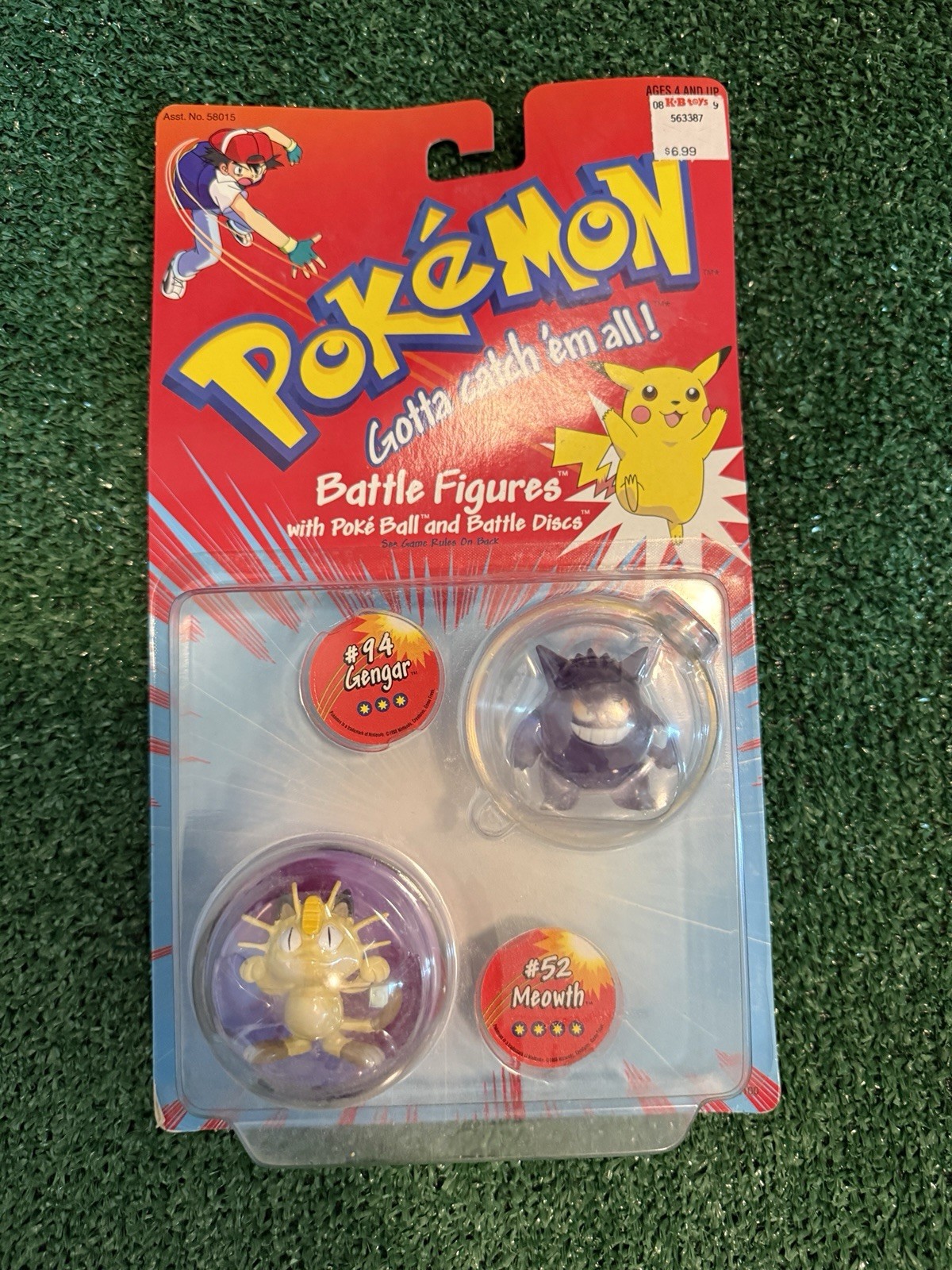Pokémon Sealed Battle Figures #94 Gengar & #52 Meowth Poke Ball & Discs