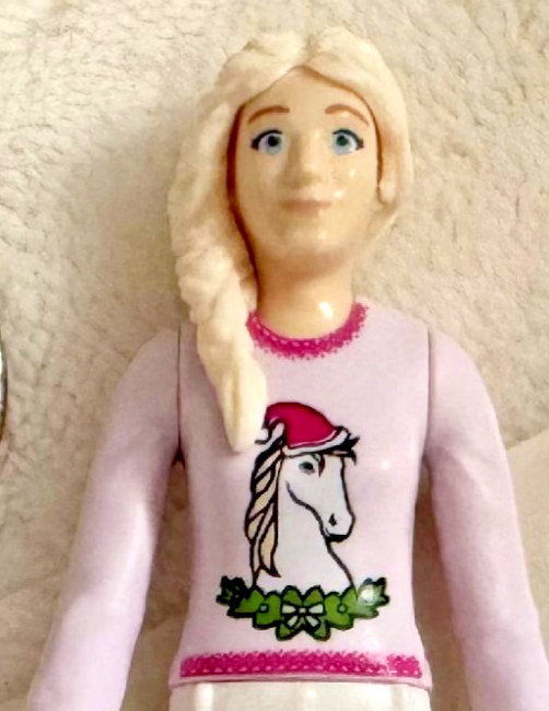 Schleich Christmas Horse Rider (Articulated) blonde in holiday pink shirt NEW Schleich Christmas Horse Rider (Articulated) blonde in holiday pink shirt NEW