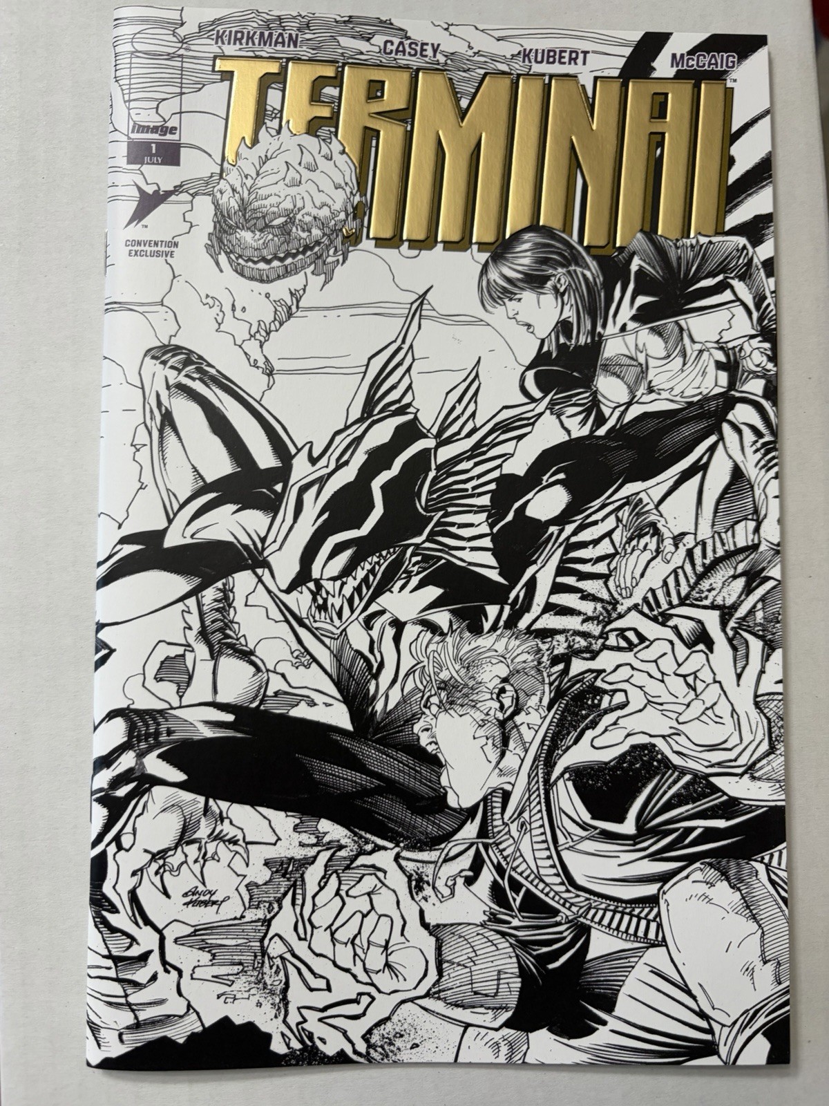 Terminal #1 SDCC 2026 Panel Exclusive Kirkman & Kubert Gold Foil Variant RARE