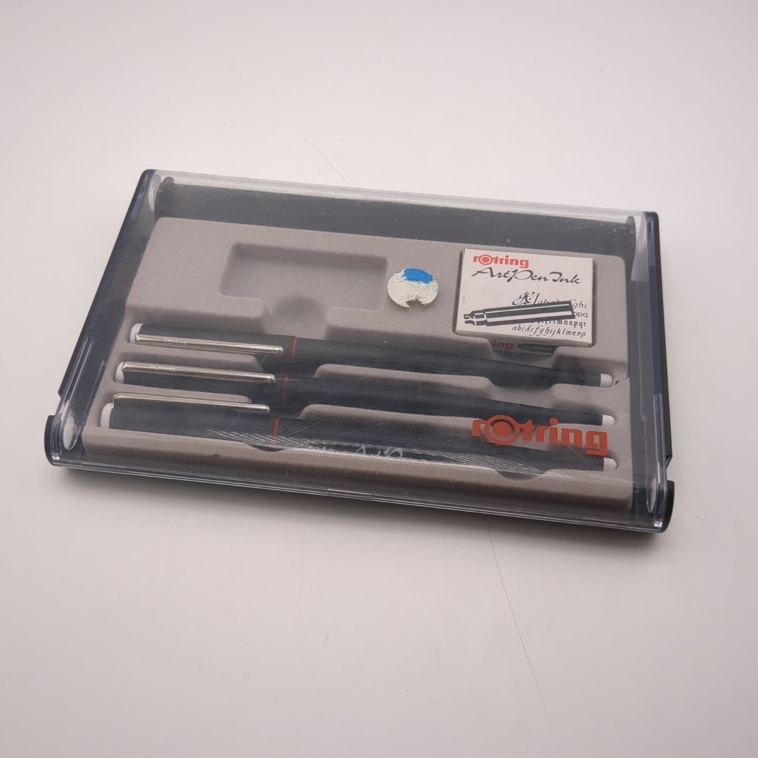 Rotring ArtPen Calligraphy Pen Set 3 Black Ink NOS Vintage 80's Rotring ArtPen Calligraphy Pen Set 3 Black Ink NOS Vintage 80's
