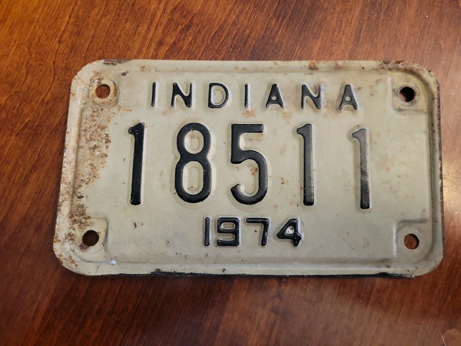 Indiana Motorcycle Plate 1974 Indiana Motorcycle Plate 1974
