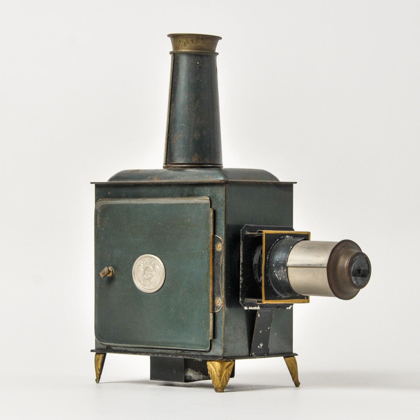 Antique Ernst Plank Oil Lamp Magic Lantern Projector Toy Antique Ernst Plank Oil Lamp Magic Lantern Projector Toy