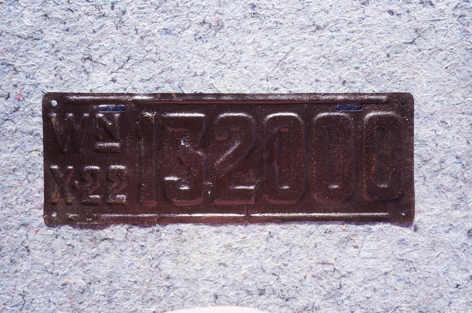 1922 Washington State License Plate # 132000