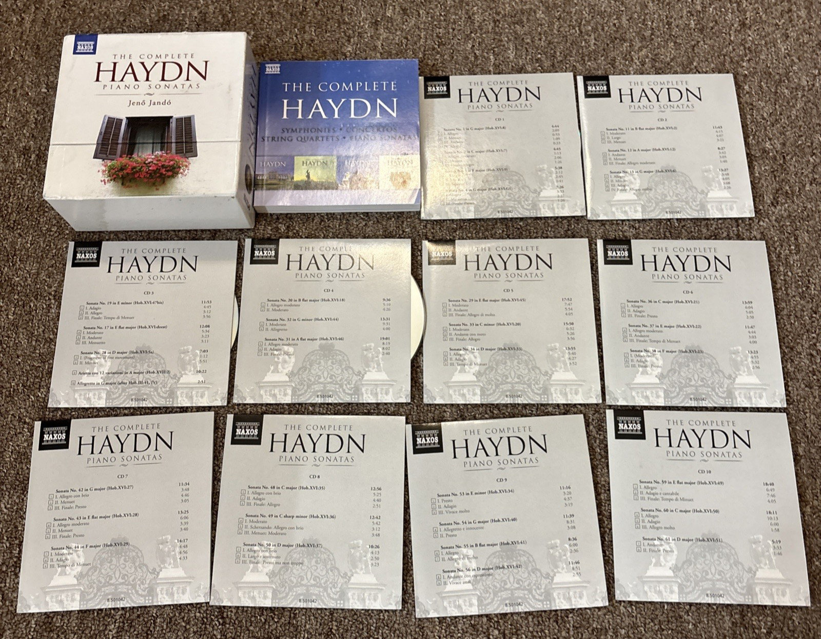 Classic CD 10 CD Box set Haydn: Complete Piano Sonatas (CD MINT, BOX OK)