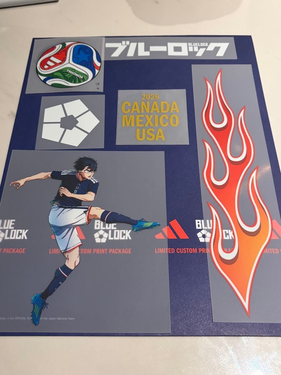 Blue Lock × Adidas Limited 2026 Japan Heat Transfer Stickers Isagi Yoichi