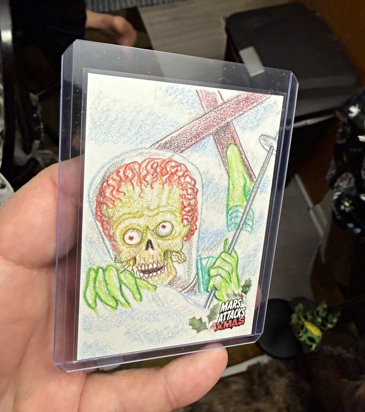 Topps 2026 Mars Attacks Xmas Blank Canvas 1/1 Sketch Auto by Blankas