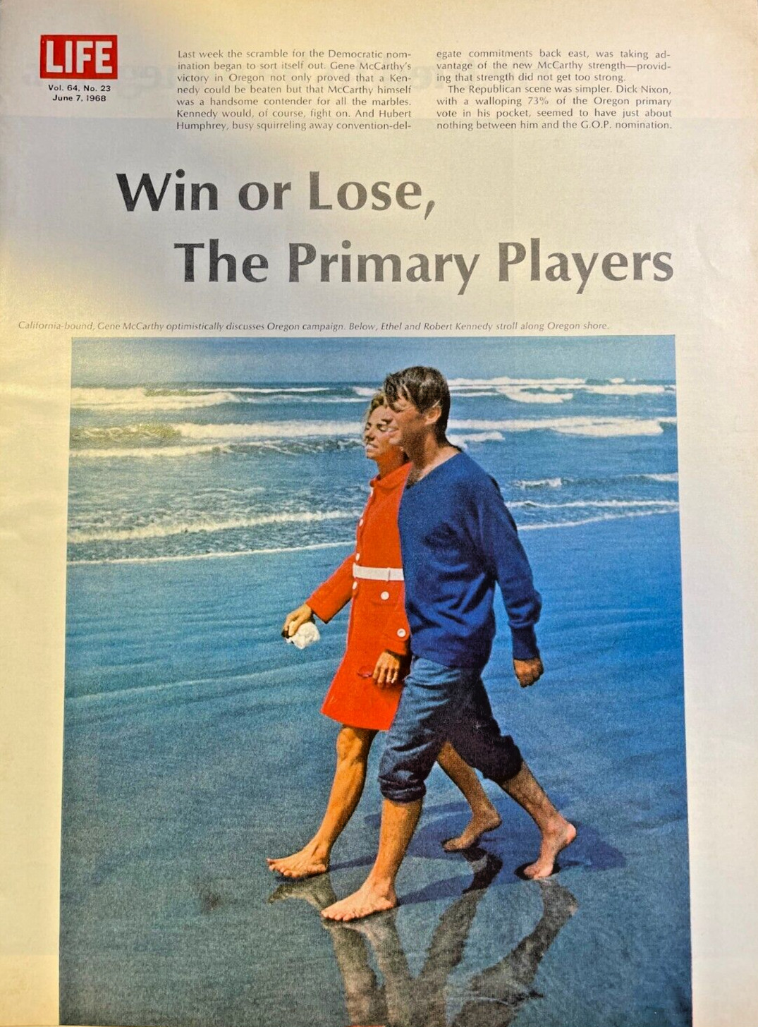 1968 Presidential Primary Bobby Kennedy Richard Nixon Gene McCarthy Humphrey