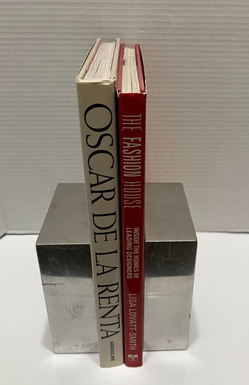 VTG PAIR RARE SMITH-METAL ARTS  CHROME BOOKENDS, WILLIAM SKLAROFF MCM 1970\'S