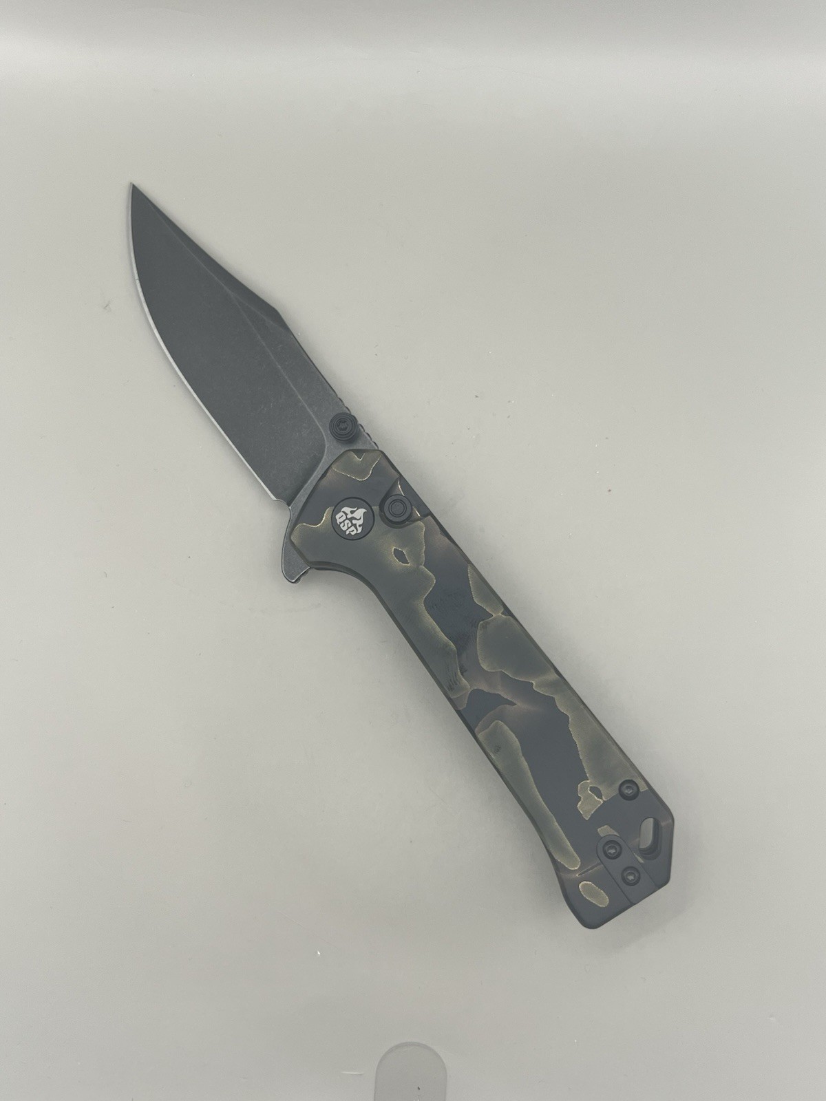 QSP Grebe S35VN Steel Blade 3” Noble Raffir Resin Handle