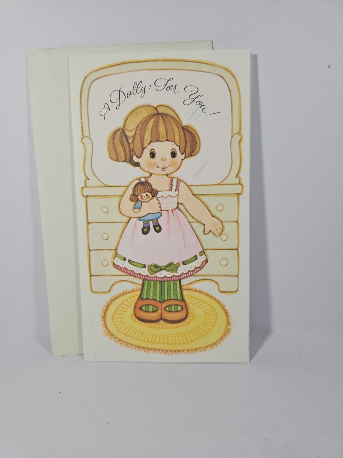 Vintage Sangamon Color & Press Out Doll & Clothes Girl Doll Birthday Card Vintage Sangamon Color & Press Out Doll & Clothes Girl Doll Birthday Card