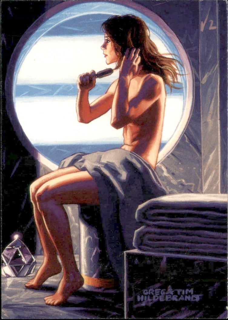 1996 Topps Star Wars Shadows of the Empire Princess Leia Prepares for Xizor #47 1996 Topps Star Wars Shadows of the Empire Princess Leia Prepares for Xizor #47