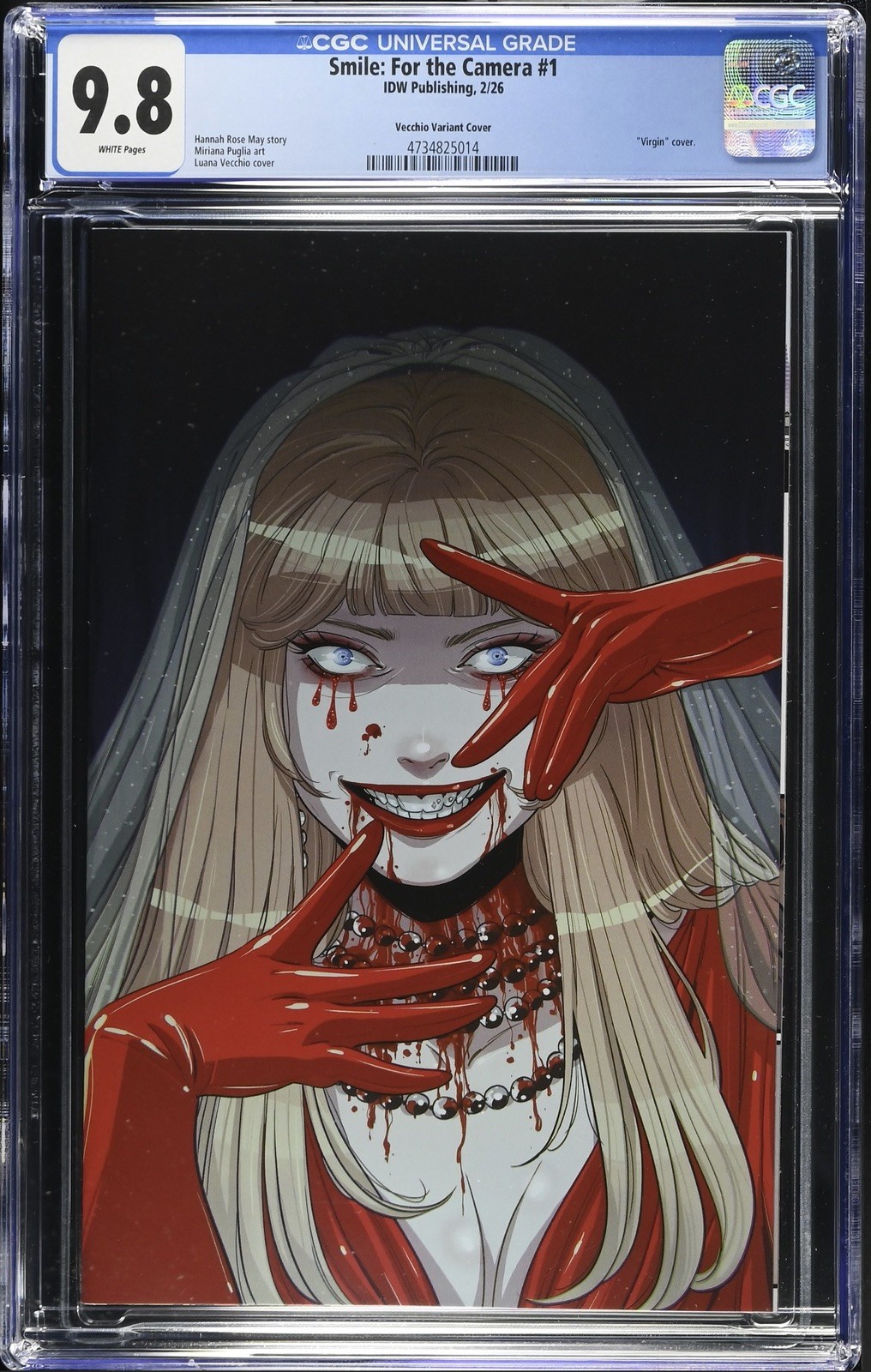 Smile for the Camera #1 Vecchio IDW Direct Virgin Variant Exclusive CGC 9.8 