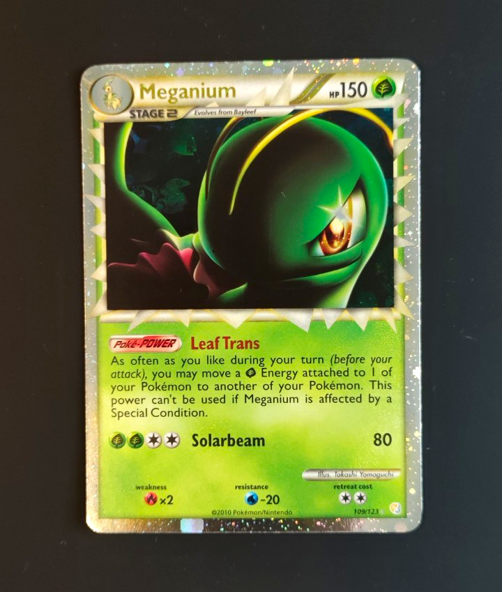 Pokemon TCG Meganium HeartGold & SoulSilver Holo Rare English 2010 #109/123 Pokemon TCG Meganium HeartGold & SoulSilver Holo Rare English 2010 #109/123