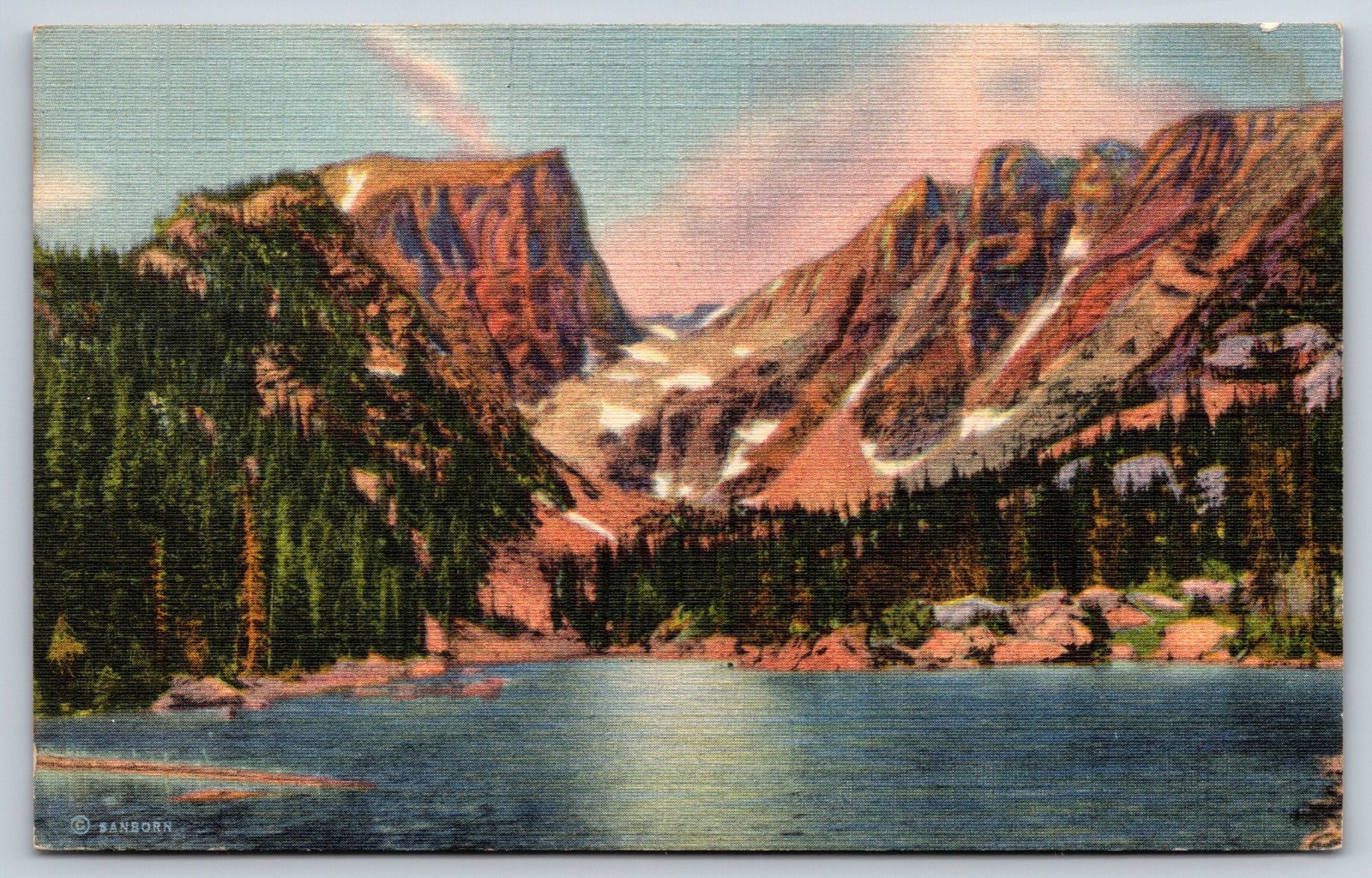 Dream Lake And Hallett Peak Rocky Mountain National Park CO Vintage Postcard Dream Lake And Hallett Peak Rocky Mountain National Park CO Vintage Postcard