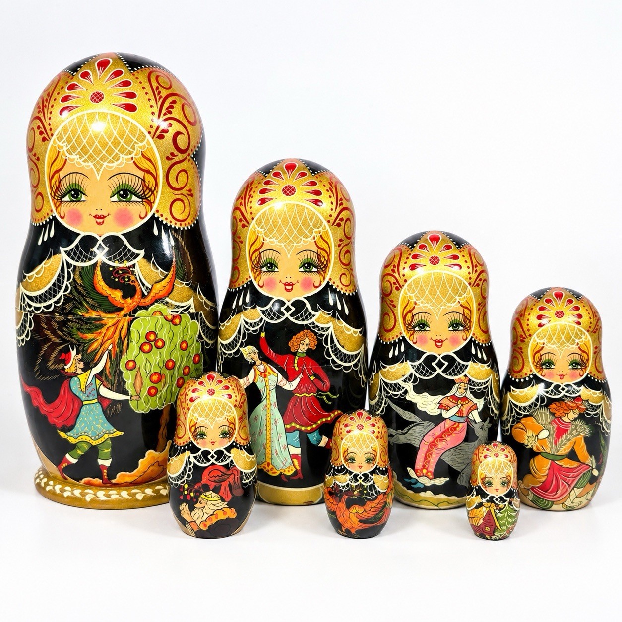 Russian Matryoshka Nesting Dolls 7 Pc 8.5