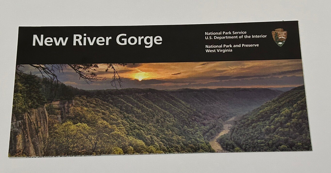 2026 New River Gorge National Park NEWEST Unigrid Brochure Map West Virginia