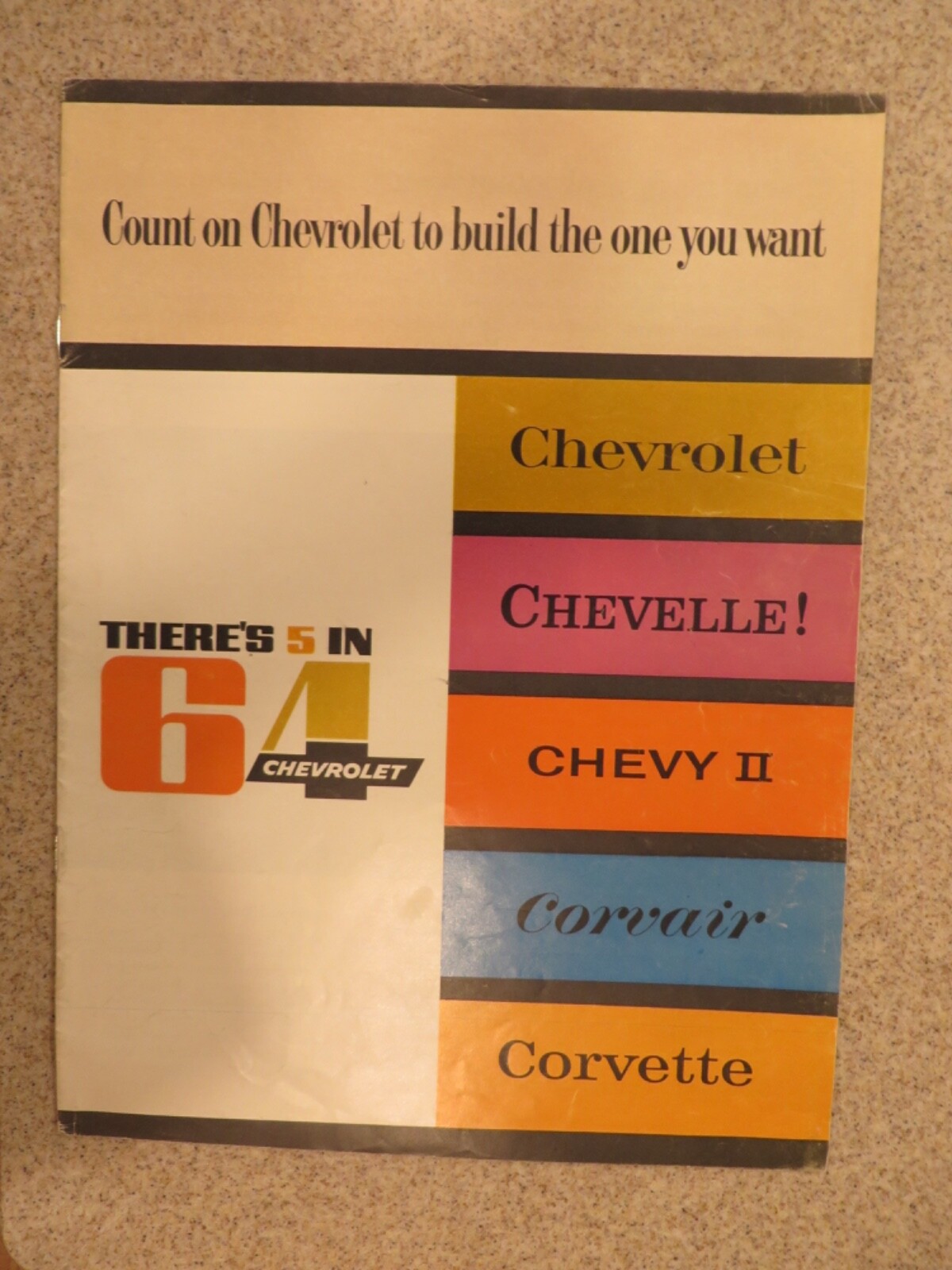 VINTAGE ORIGINAL 1964 CHEVROLET FULL LINE 18 PAGE SALES BROCHURE