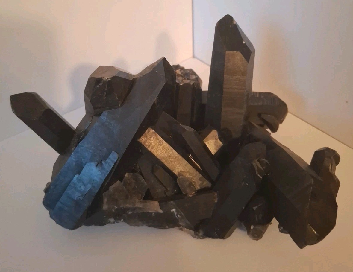 Stunning Natural Morion Black Quartz Crystal Cluster - 6.8 lbs Fine Specimen 