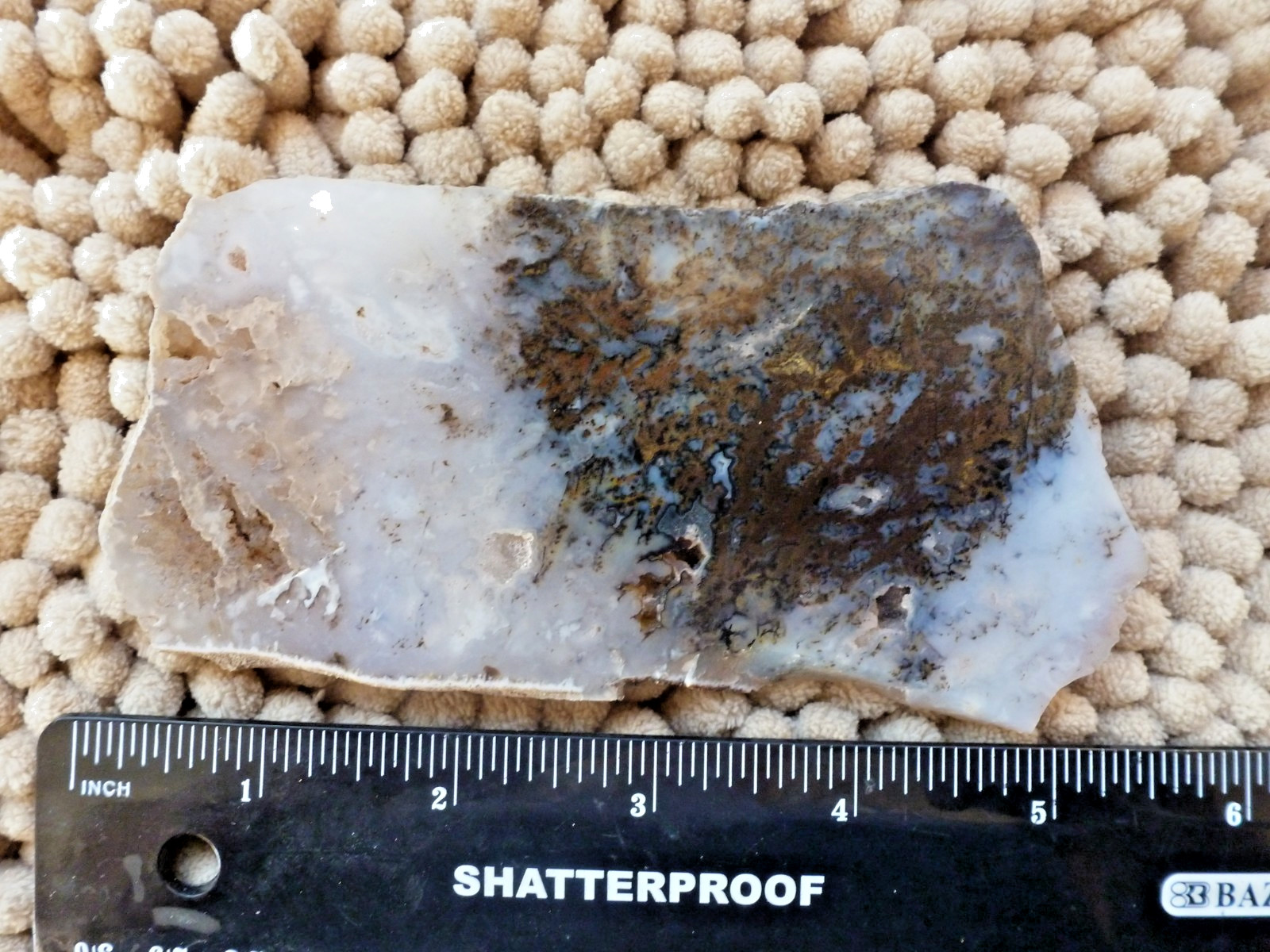 Graveyard Point Oregon Plume Agate Stone Slab Unpolished Rock 4.8 ounces
