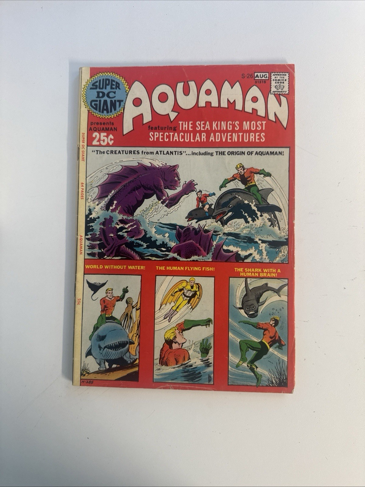 Aquaman Super DC Giant Comic Book #S 26 July August 1971