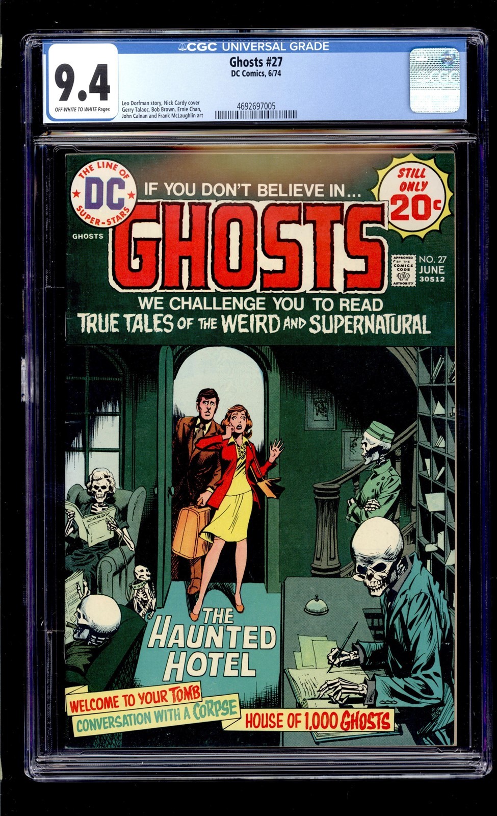 Ghosts #27 1974 CGC 9.4 NM OW/W High Definition Scans** Ghosts #27 1974 CGC 9.4 NM OW/W High Definition Scans**