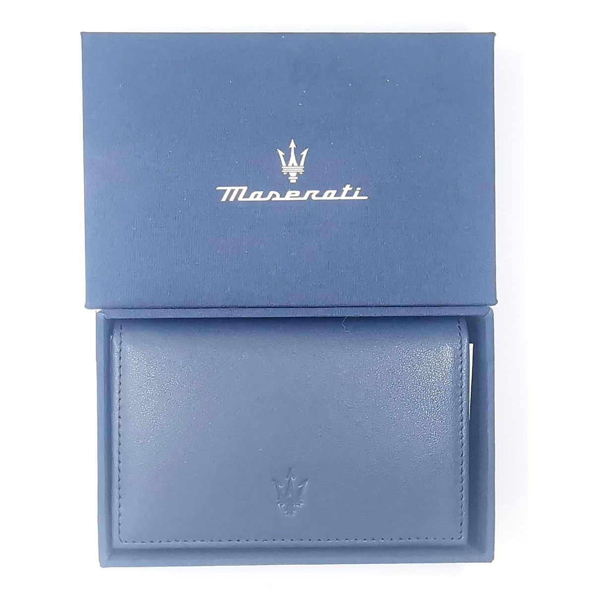 Genuine OEM Maserati Blue Leather Credit Card Business Card Holder NIB Genuine OEM Maserati Blue Leather Credit Card Business Card Holder NIB