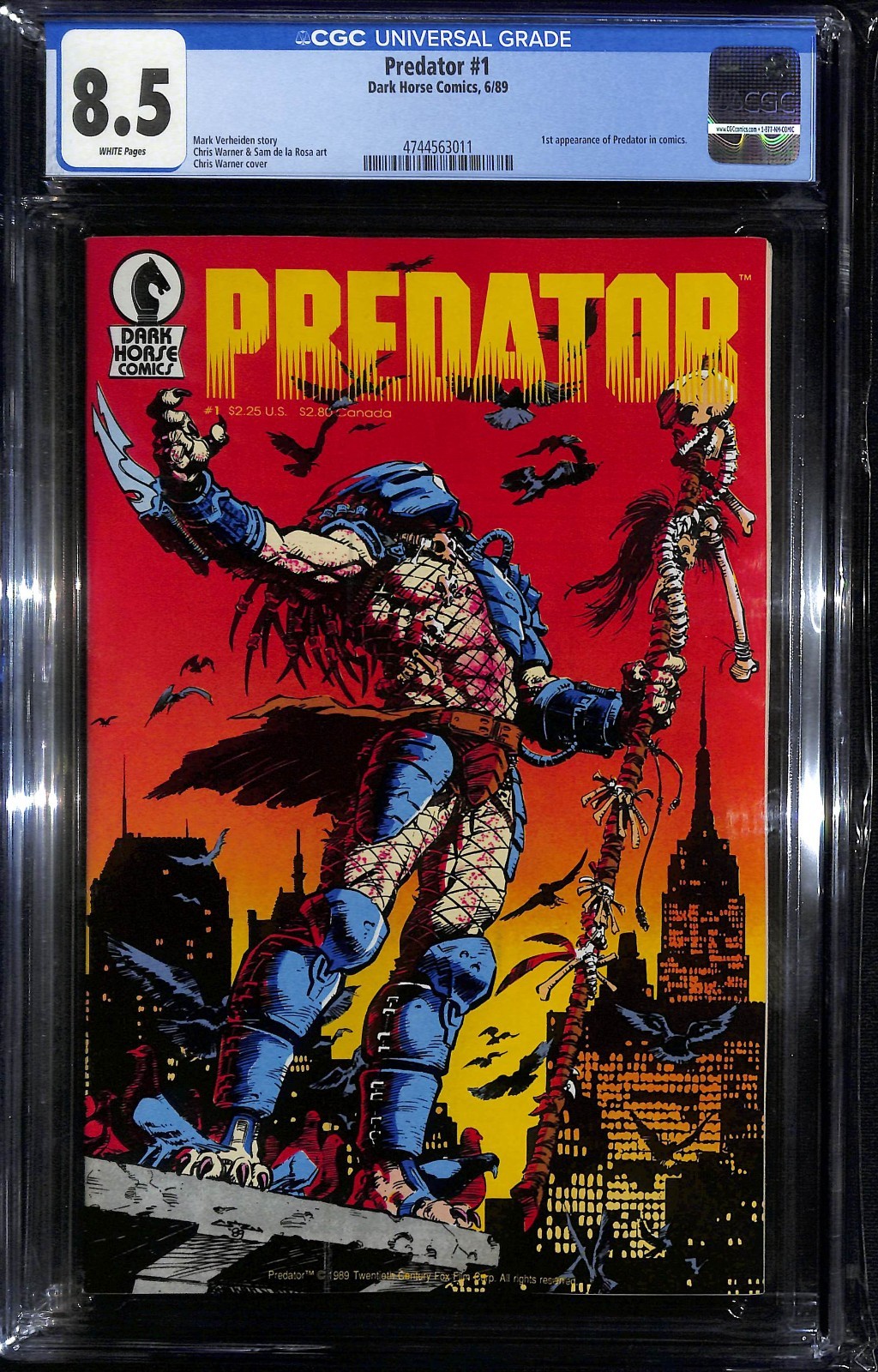 [CGC 8.5] Predator #1 Dark Horse 1989 1st Print 1st Appearance In Comics Graded