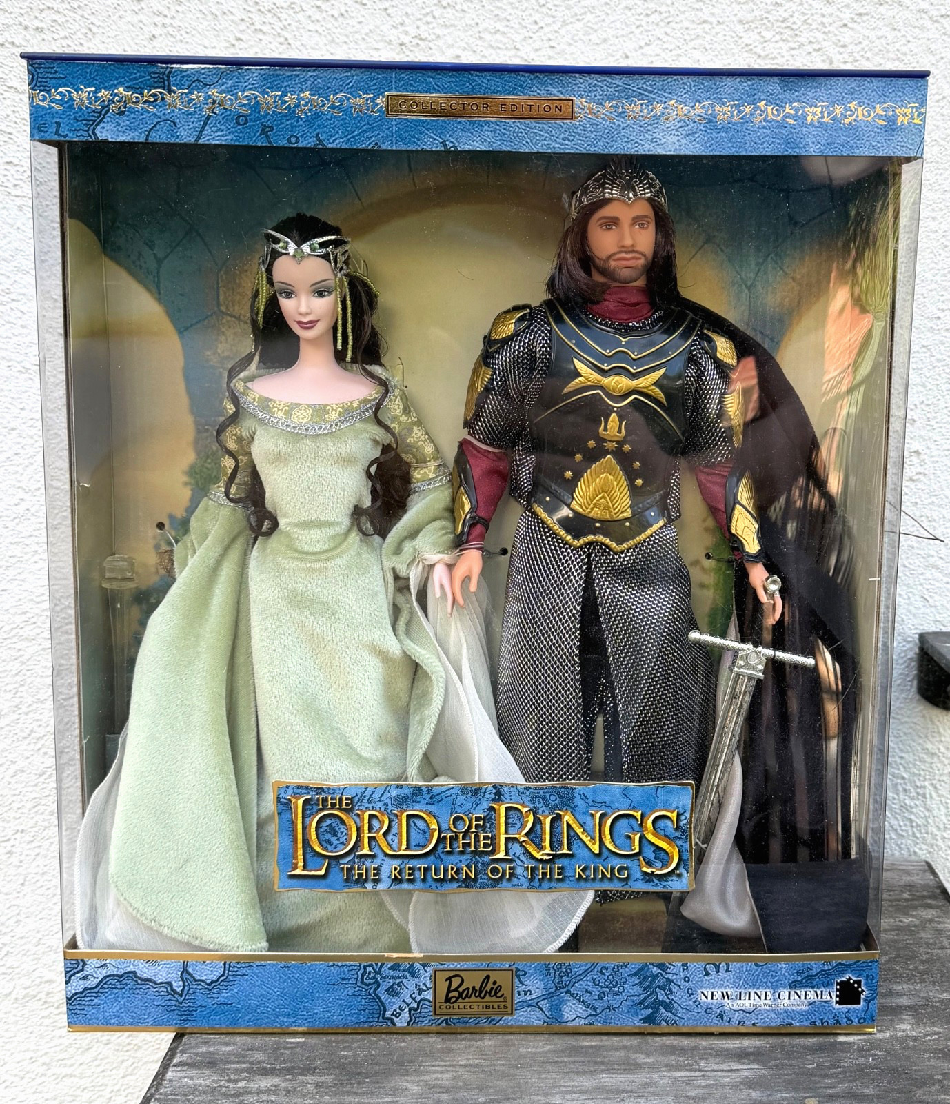The Lord of The Rings: Barbie as Arwen & Ken as Aragorn Dolls (2003, Mattel) NIB