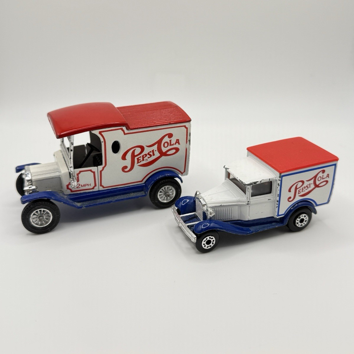 Vintage Pepsi Cola Diecast Delivery Trucks Lot of 2 Matchbox Ford Model T