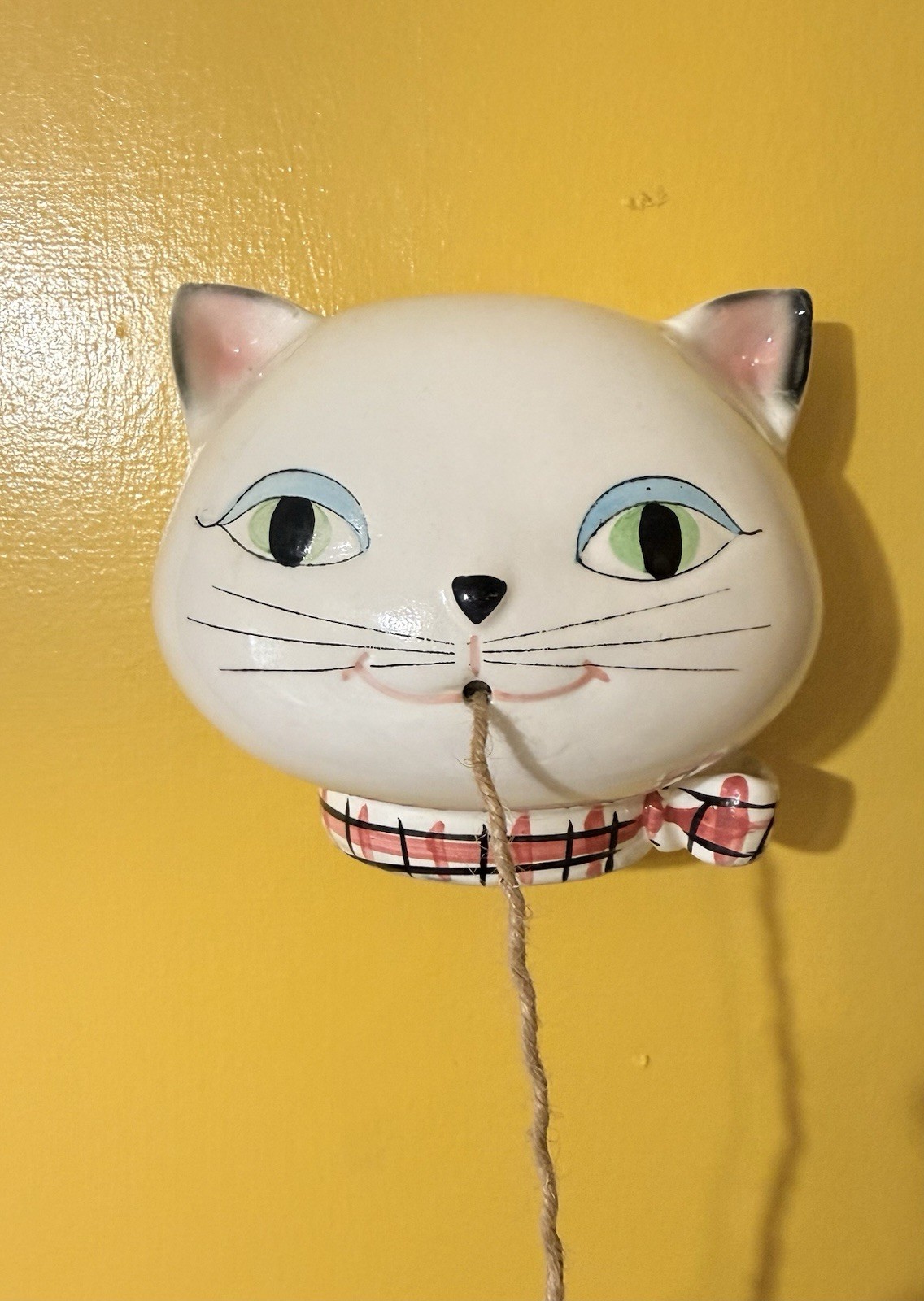 Vintage 1950s MCM Howard Holt Cozy Kitten String Holder Japan Vintage 1950s MCM Howard Holt Cozy Kitten String Holder Japan