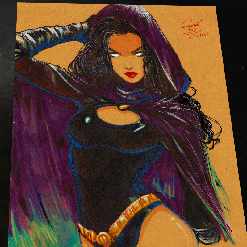 Raven Art Print Signed 8.5x11 | Art by Keyeske
