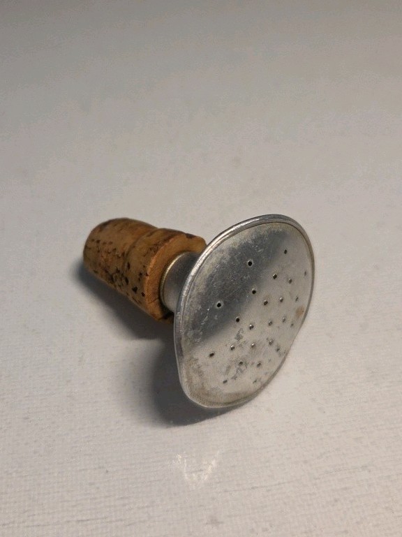 Vintage Laundry Ironing Stopper Sprinkler Bottle topper Aluminum Cork Top