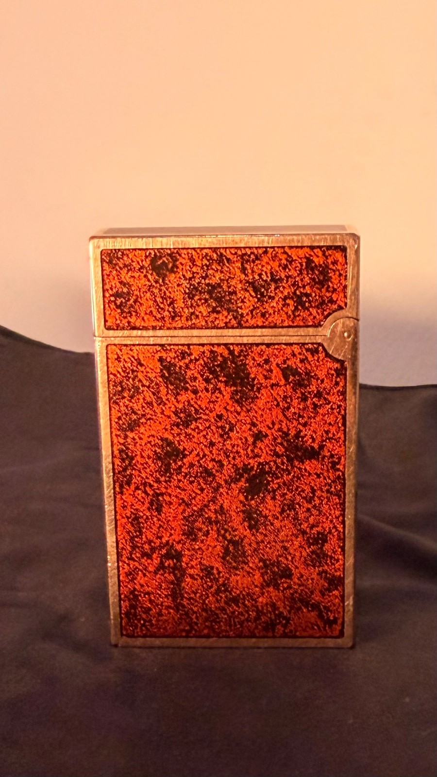 S.T. Dupont Gatsby Lighter,Chinese lacquer, Gold trim Brown/ Excellent Condition