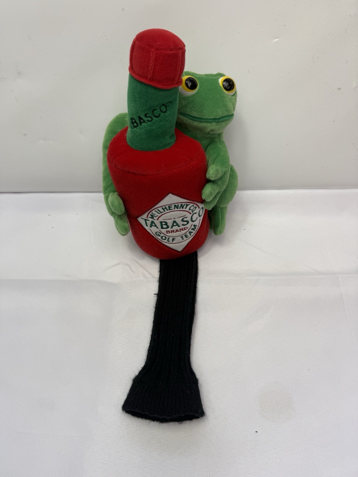Mc ILhenny Co TABASCO Rip It Frog Golf Club Head Cover Green Frog Used Golf Team Mc ILhenny Co TABASCO Rip It Frog Golf Club Head Cover Green Frog Used Golf Team
