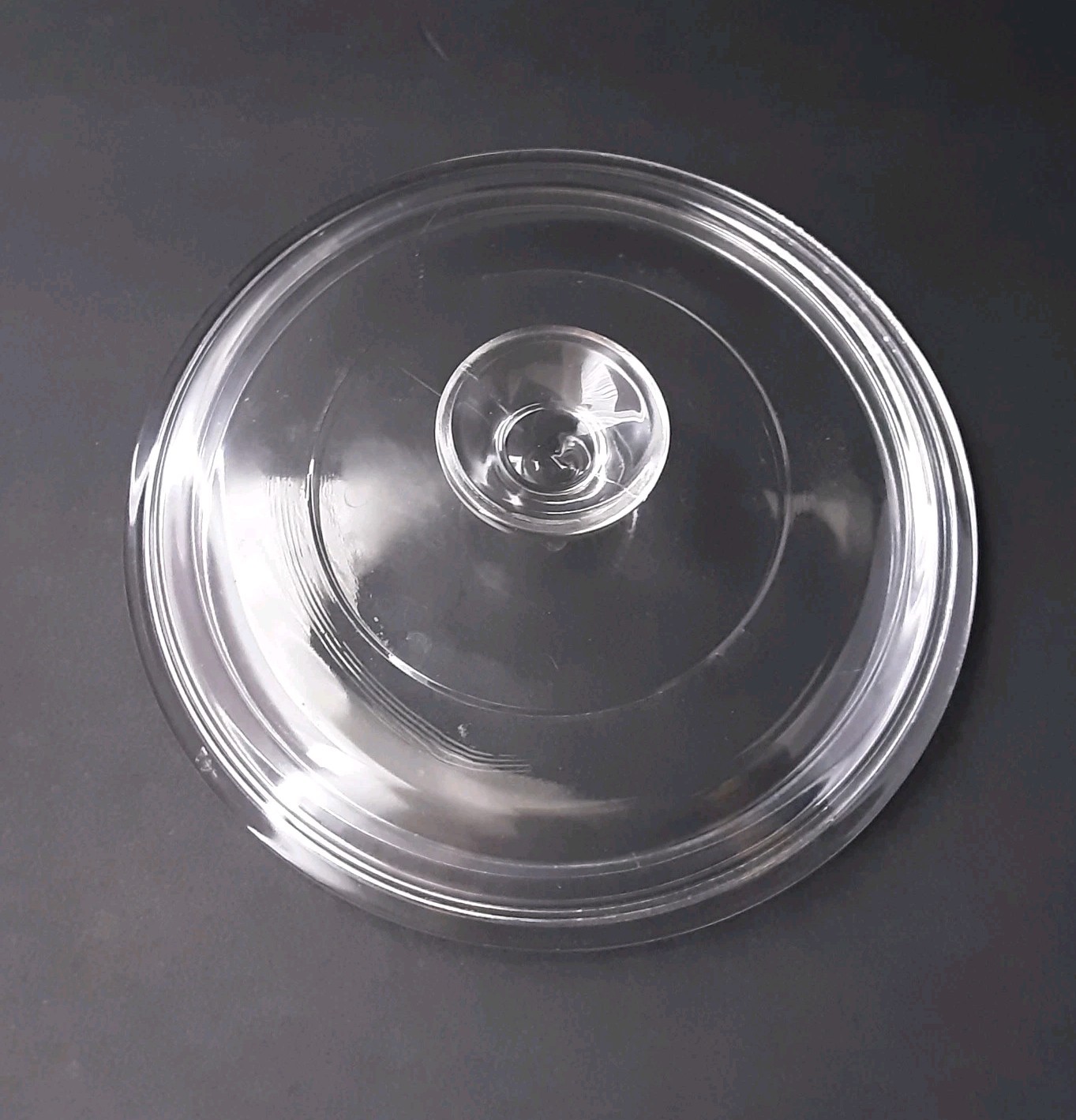 Vtg Corning NY USA Round Clear Glass Lid 6.75\ Vtg Corning NY USA Round Clear Glass Lid 6.75\