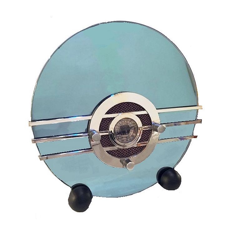 French Art Deco Radio. Sparton BlueBird Replica. Tested, works. 15 French Art Deco Radio. Sparton BlueBird Replica. Tested, works. 15