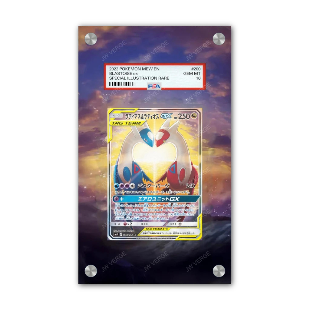 Latias & Latios GX 170/181 - PSA Pokémon Extended Artwork Display Case