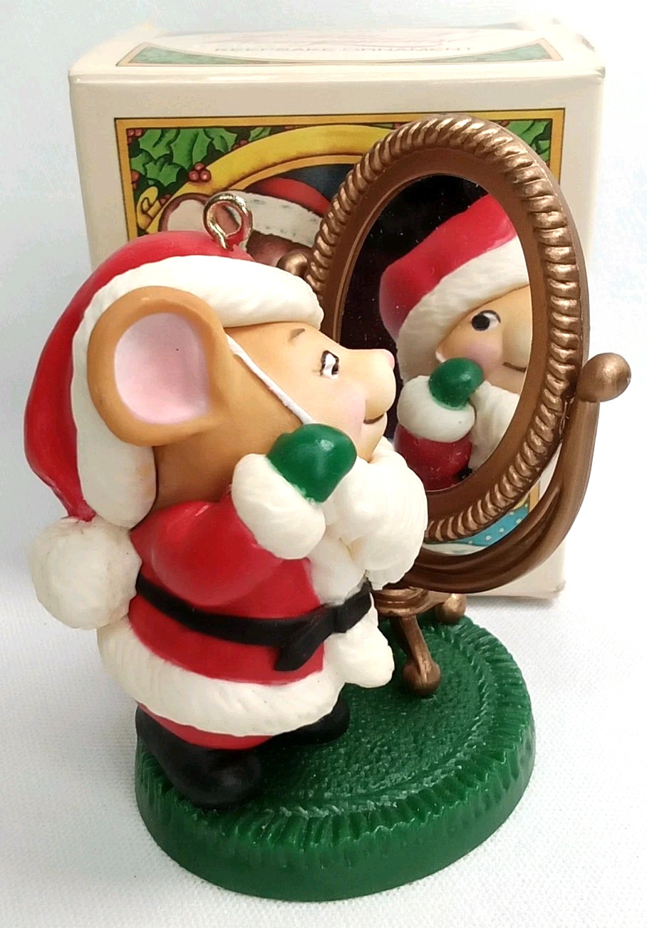 Vintage 1980s Avon Melvin P Merrymouse Christmas Ornament With Original Box