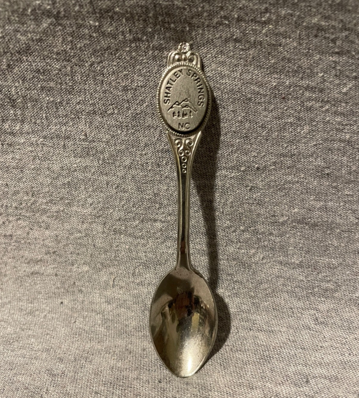 Vintage Shatley Springs NC Souvenir Demitasse Spoon 3 7/8\