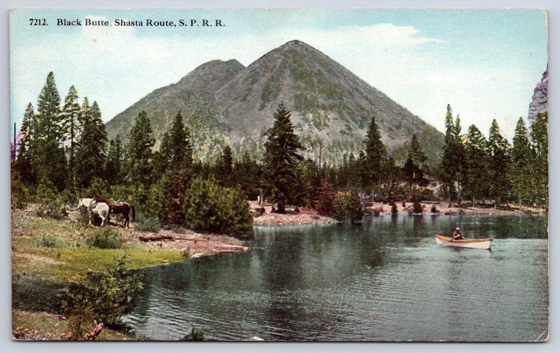 Antique California Postcard MOUNT SHASTA Black Butte S.p.r.r. 1920 Antique California Postcard MOUNT SHASTA Black Butte S.p.r.r. 1920