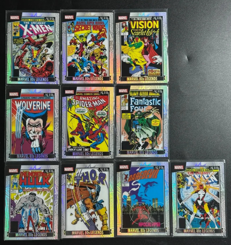 2025 Kakawow Aura Marvel Marvel 80S Legends Silver REFRACTORS  Complete Set 1-10