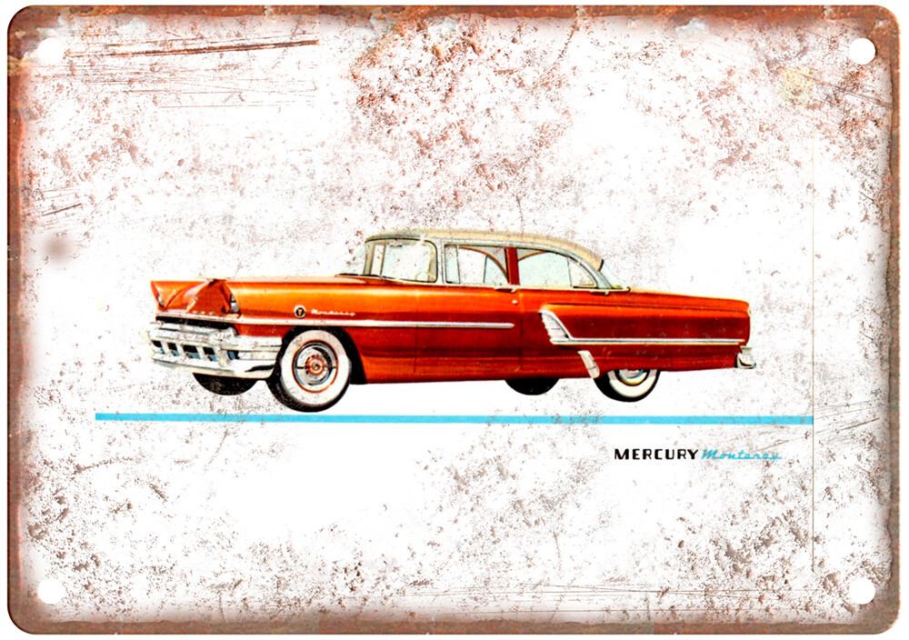 Vintage 1955 Mercury Monterey 4-Door Sedan Auto Ad Retro Look Metal Sign A11687 Vintage 1955 Mercury Monterey 4-Door Sedan Auto Ad Retro Look Metal Sign A11687