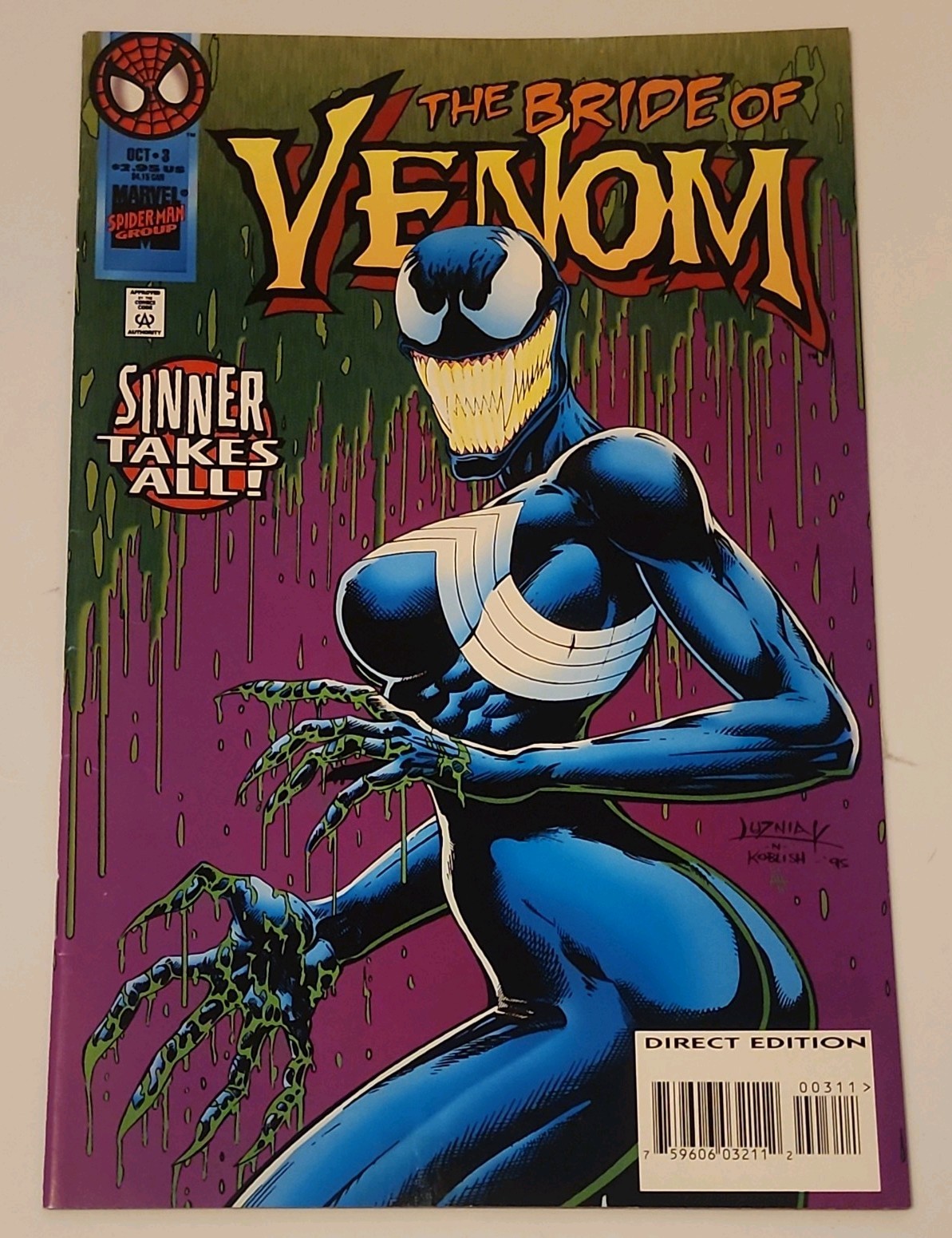 The Bride of Venom: Sinner Takes All #3 First Full Appearance of She-Venom NM The Bride of Venom: Sinner Takes All #3 First Full Appearance of She-Venom NM